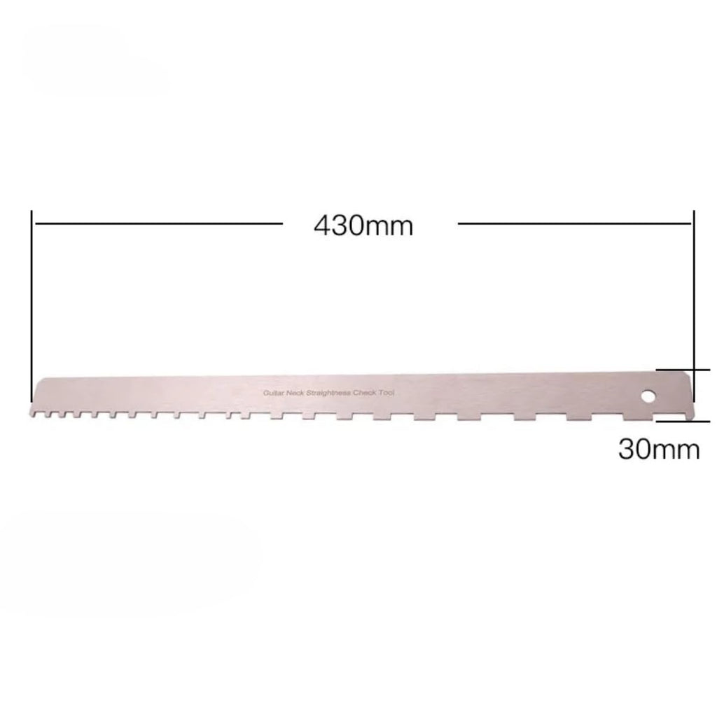 Guitar Neck Notched Straight Edge, String Action Gauge Ruler, Luthiers Tool Kit, for Guitar Fretboard and Frets (02)