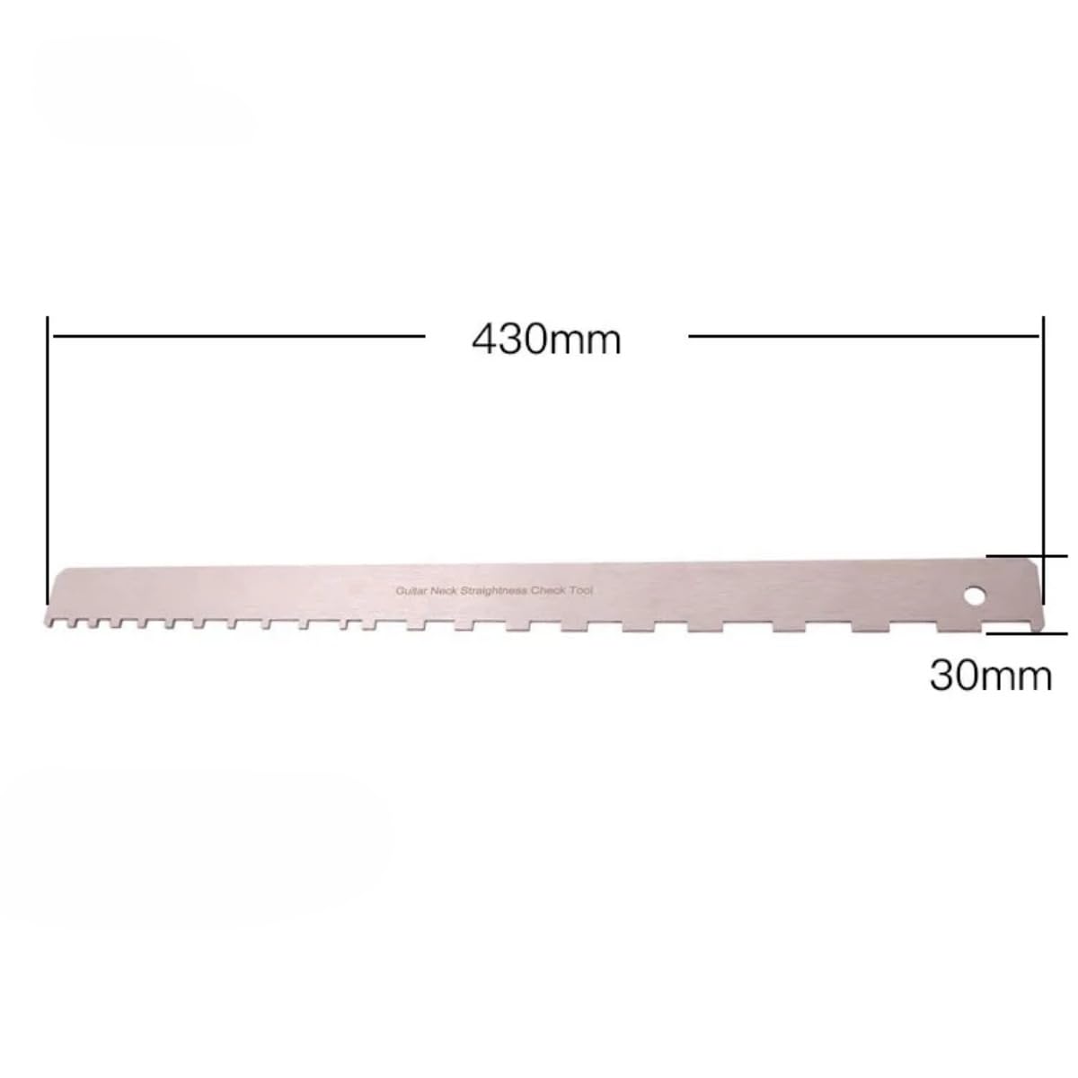 Guitar Neck Notched Straight Edge, String Action Gauge Ruler, Luthiers Tool Kit, for Guitar Fretboard and Frets (02)