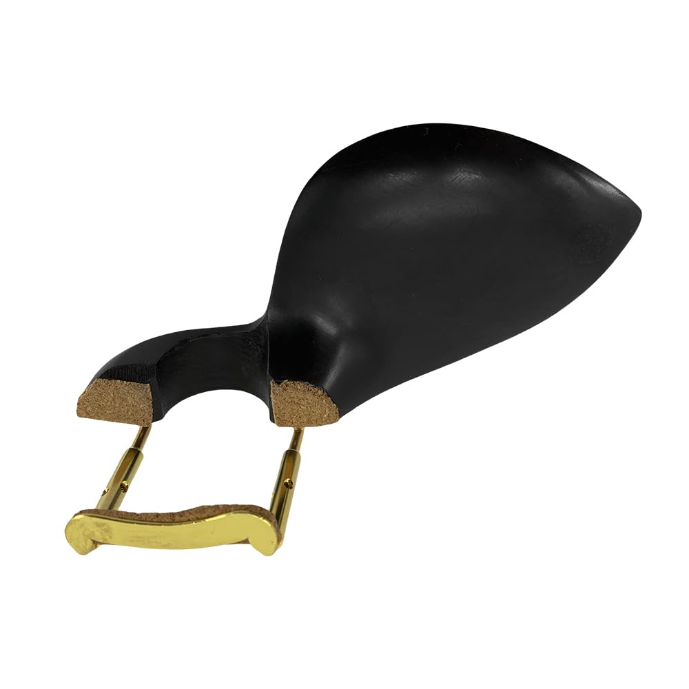 Violin Chinrest 4/4 Full size wood Chin Rest Clamp Fiddle Violin Standard Bracket, Hypoallergenic Wood Rest,Surface Smooth (black2)
