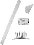 Levemolo Guitar Radius Gauge and String Action Ruler Set, Steel Luthier Setup Tool for Electric Guitar and Bass, String Height and Fretboard Measurement Instrument for Repair