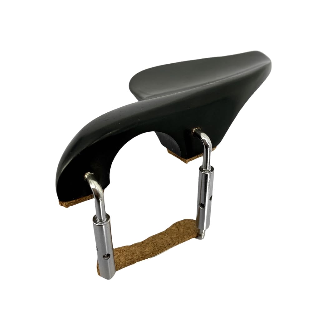 Violin Chinrest 4/4 Full size wood Chin Rest Clamp Fiddle Violin Standard Bracket, Hypoallergenic Wood Rest,Surface Smooth (black2)