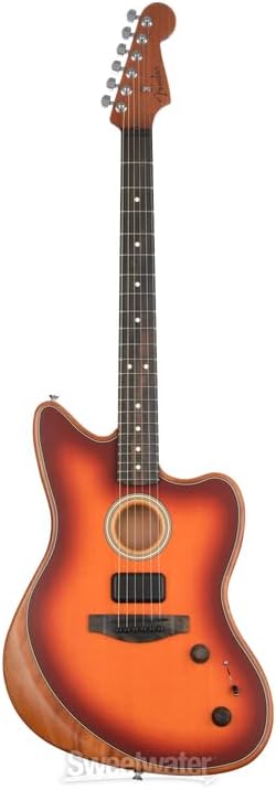 Fender American Acoustasonic Jazzmaster Acoustic Electric Guitar, Tobacco Sunburst, Ebony Fingerboard, with Gig Bag