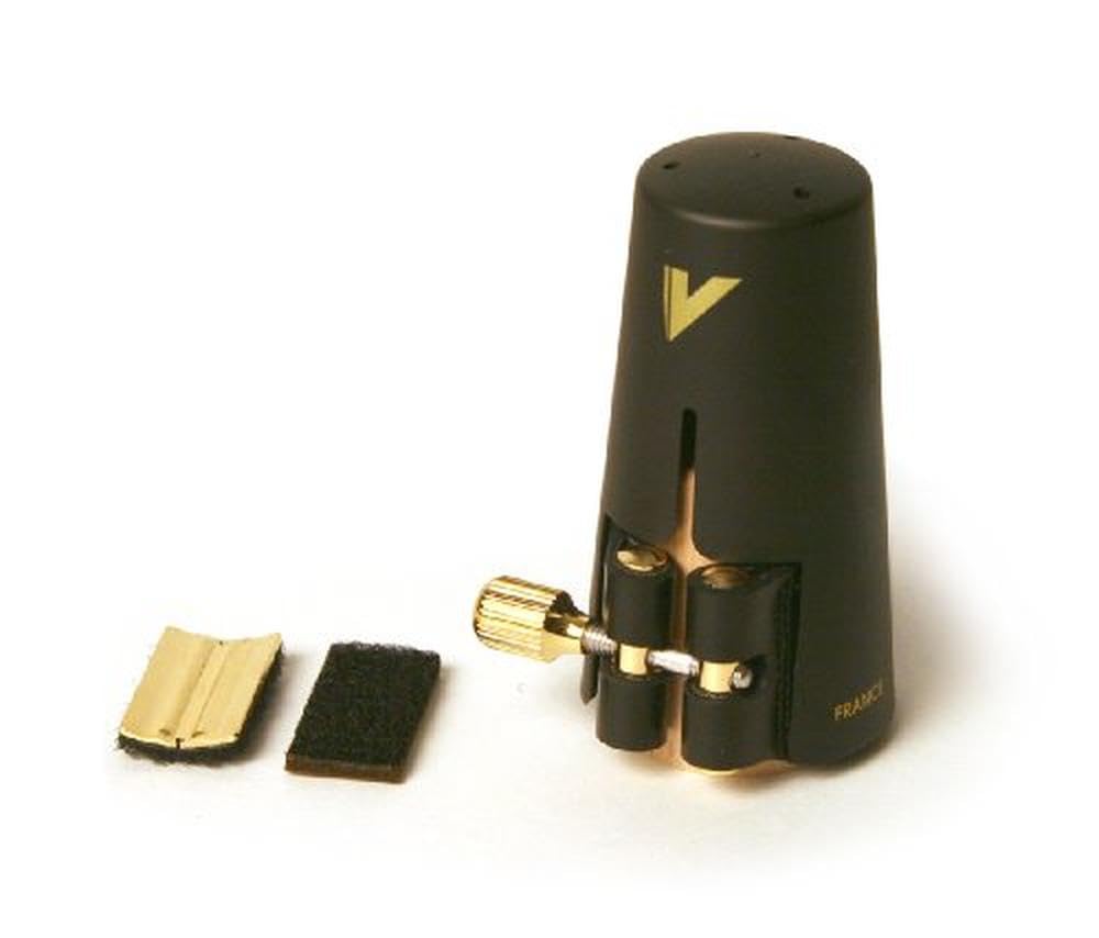 Vandoren LC29P Leather Ligature and Plastic Cap for Baritone Saxophone with 3 Interchangeable Pressure Plates