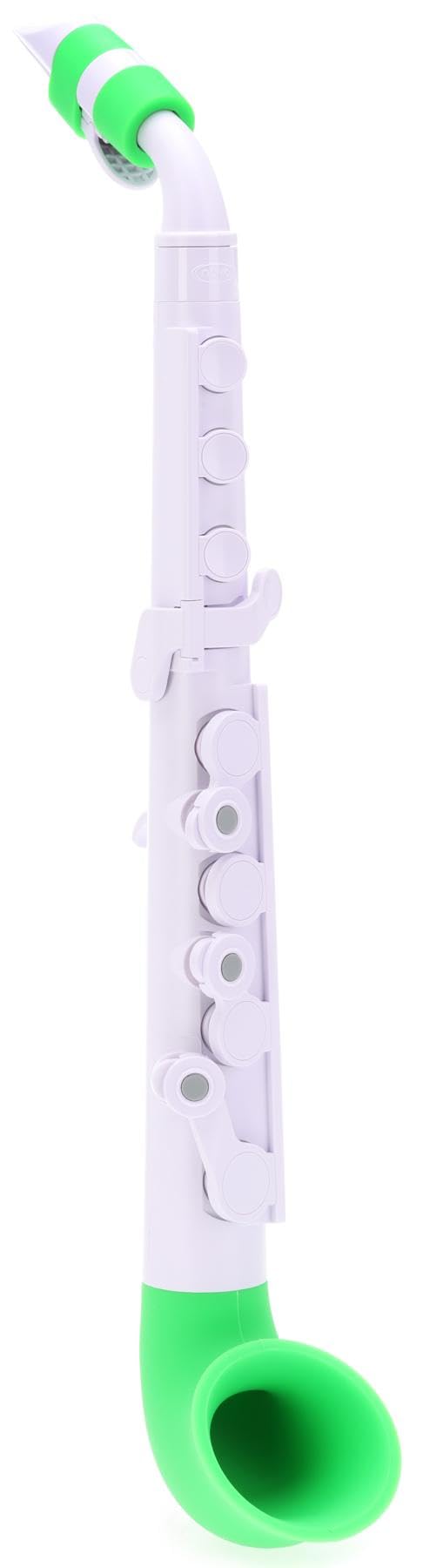 Nuvo jSax Beginner Saxophone, White/Blue (Black/Blue)