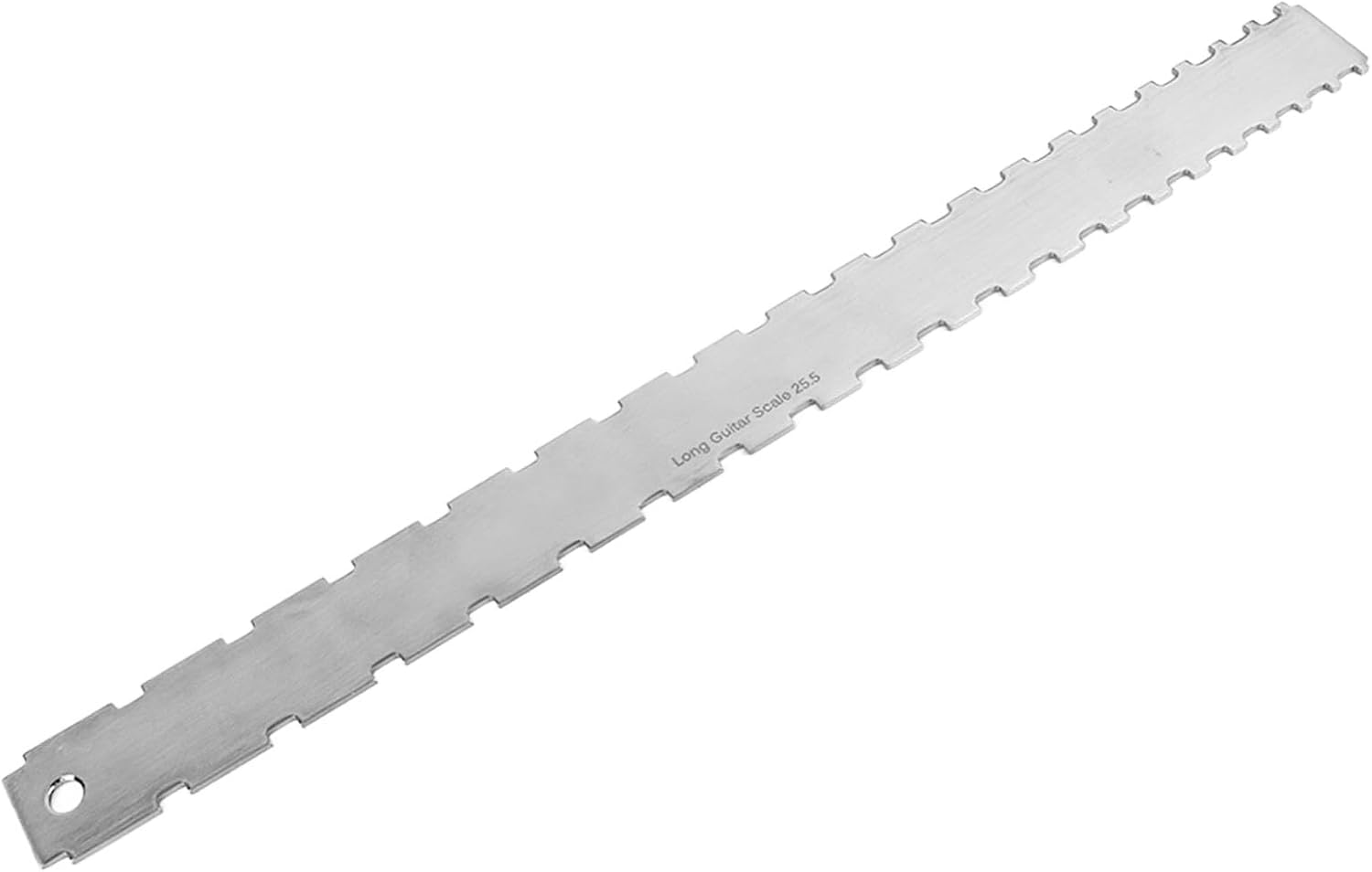 Guitar Ruler Set with String Action Gauge, Stainless Steel Neck Notched Straight Edge, 2-Piece Kit for Musicians