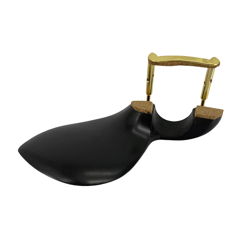 Violin Chinrest 4/4 Full size wood Chin Rest Clamp Fiddle Violin Standard Bracket, Hypoallergenic Wood Rest,Surface Smooth (black2)
