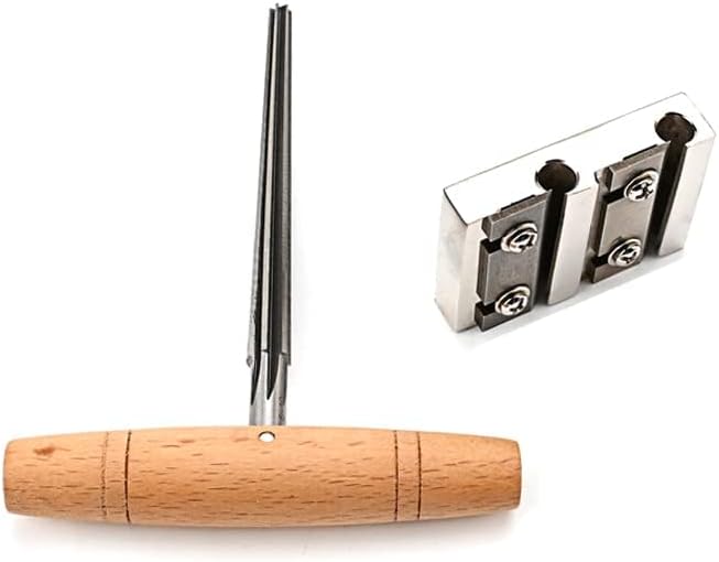Violin Tuning Peg Reels Shaver and Reamer Set, Natural Maple Wood, Professional Shaving Tools for 3/4-4/4 Size Violin, 4-Fluted Pin Hole Reamer