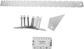 Wakauto Guitar String Action Gauge Ruler with Radius and Bridge Height Measuring Tools, Metal Notched Straight Edge for Electric Bass Guitar Neck Adjustment and Setup