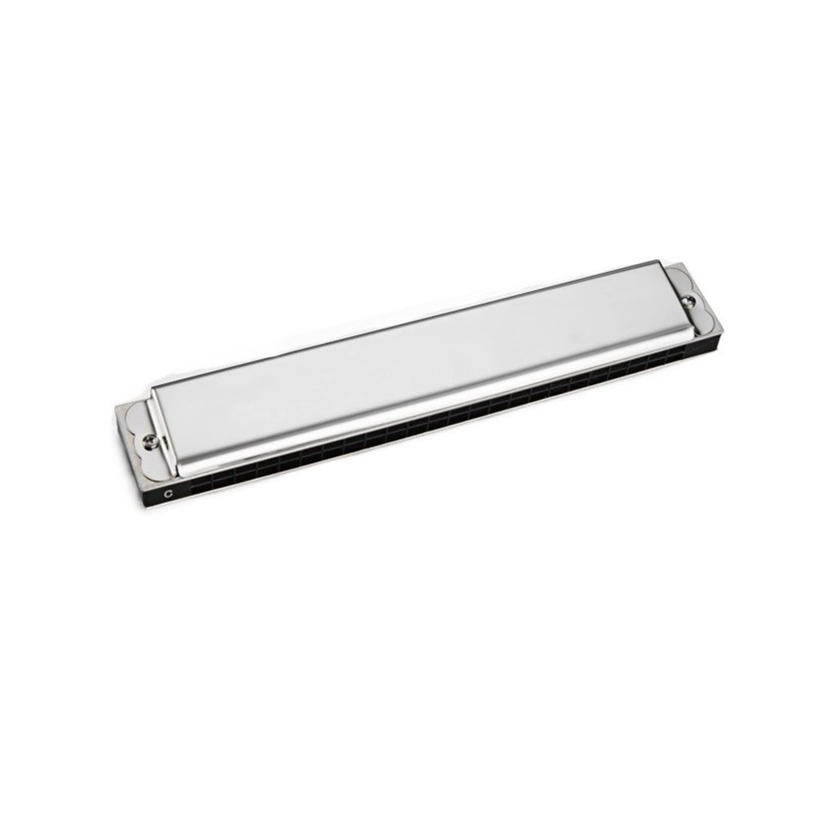 Tremolo 24 Holes Harmonica Professional Mouth Organ harp Instrumentos Key C ABS Comb Musical Instruments (Color : Silver Color 12pcs)