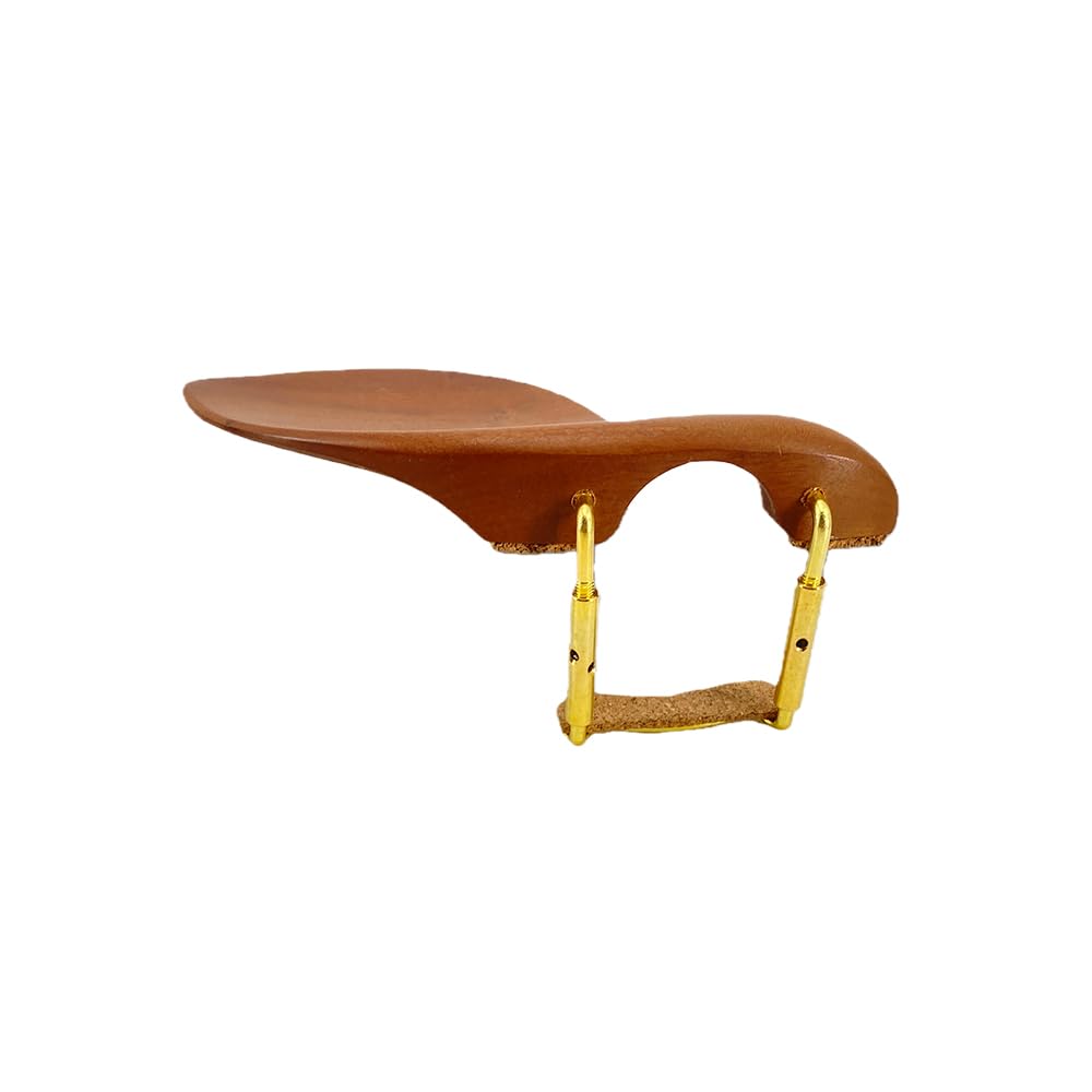 Violin Chinrest 4/4 Full size wood Chin Rest Clamp Fiddle Violin Standard Bracket, Hypoallergenic Wood Rest,Surface Smooth (black2)