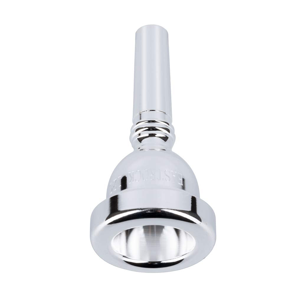 EASTROCK Trombone Mouthpiece,Silver Plated Trombone Mouthpiece Large Shank 4AL, Trombone Instrument Accessories Vacuum Packed