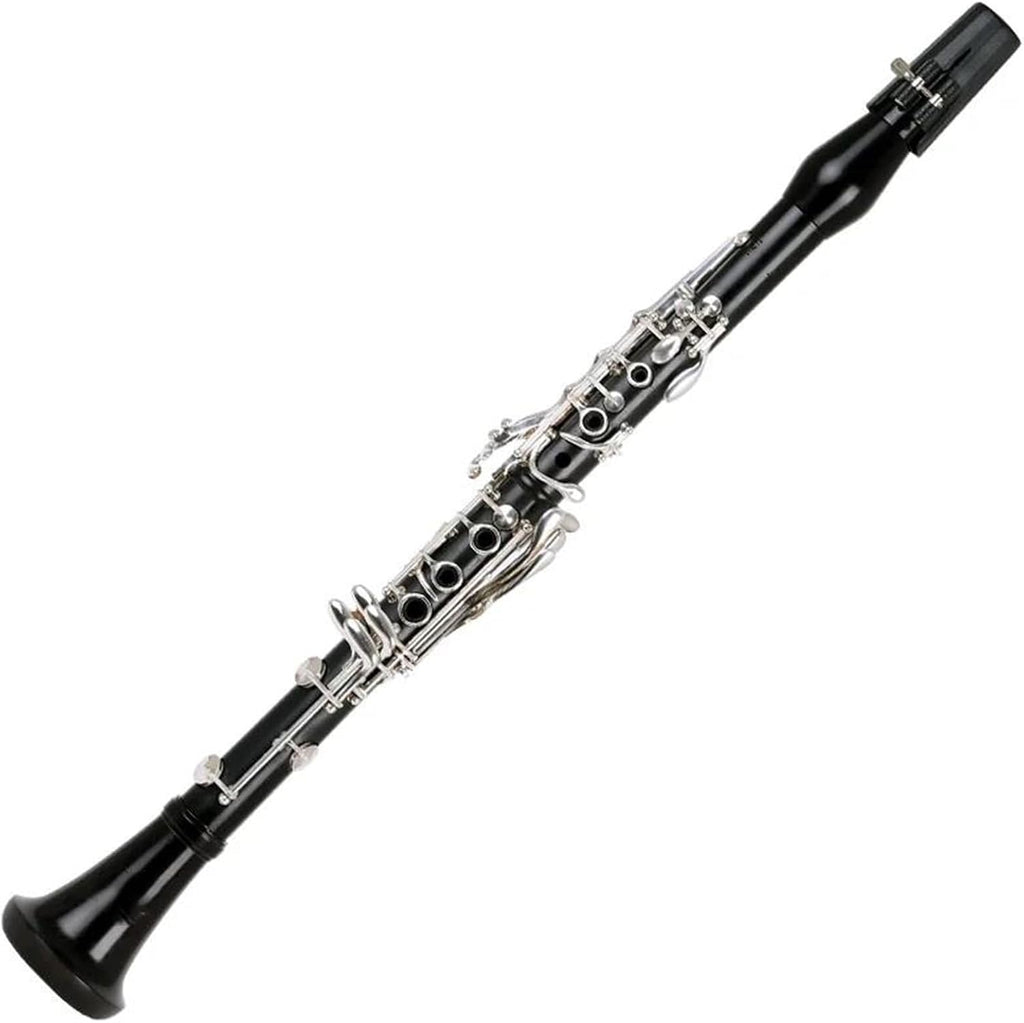 Clarinet Professional Ebony Clarinet BB Tune 18 Key Silver Plated Copper Solid Wood Clarinet,