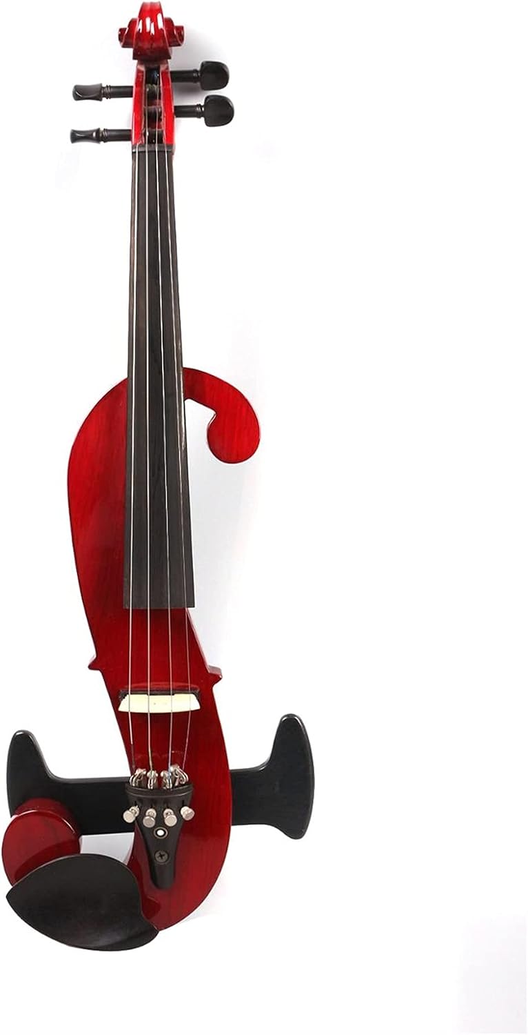 Cello Kit Violin Red 4/4 Electric Silent Violin Hand-Made