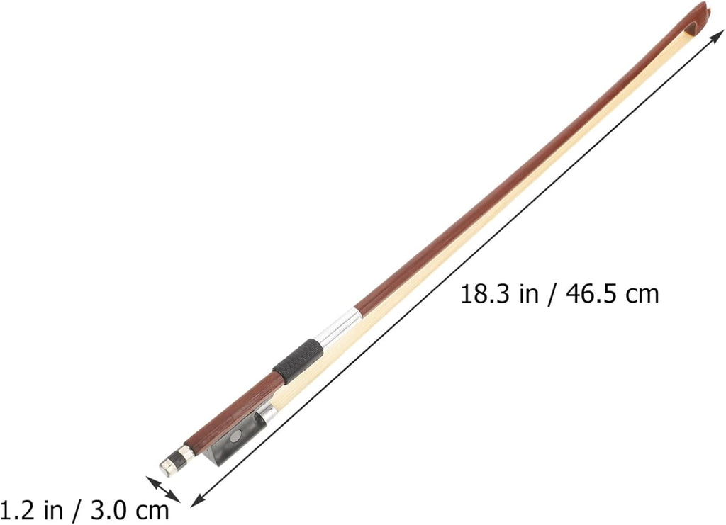 Holibanna Violin Bow with Natural Horsetail Hair Handmade Wood Bow for Student and Beginner Violinists 17.3 Inch Balanced Musical Instrument Accessory