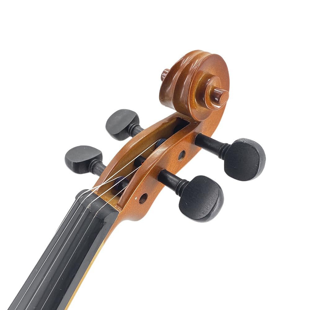 4/4 Violin Kit for Beginners - Perfect for School Orchestra & Daily Practice, Solidwood Maple/Basswood Construction, Matte Black Finish, Hard Case & All Accessories Included