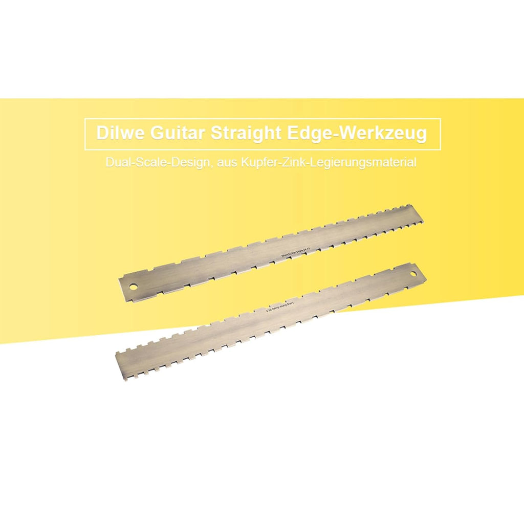 flexman Notched Straight Edge Guitar Luthiers Tool, Dual Scale String Action Ruler Gauge, Fret Rocker String Height Gauge for Guitars Neck Leveling