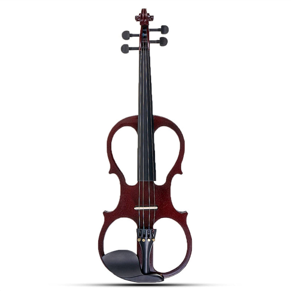 Violin 4/4 Electric Acoustic Full Pack Violin Basswood Fiddle with Violin Case Cover Bow for Musical Stringed Instrument Lover Beginner Cello Kit (Color : Wine Red)