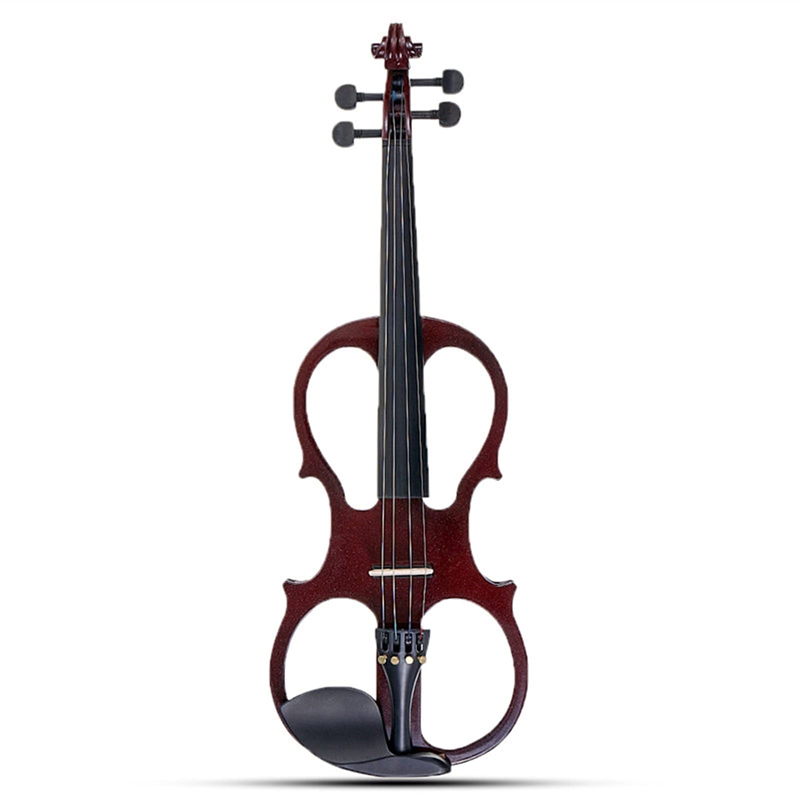Violin 4/4 Electric Acoustic Full Pack Violin Basswood Fiddle with Violin Case Cover Bow for Musical Stringed Instrument Lover Beginner Cello Kit (Color : Wine Red)