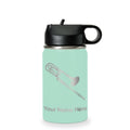 LaserGram Personalized Water Bottle, Trombone, Stainless Steel Double Wall Vacuum Insulated with Flip Top Straw, Custom Engraved Gift (32oz / 950ml Lavender)