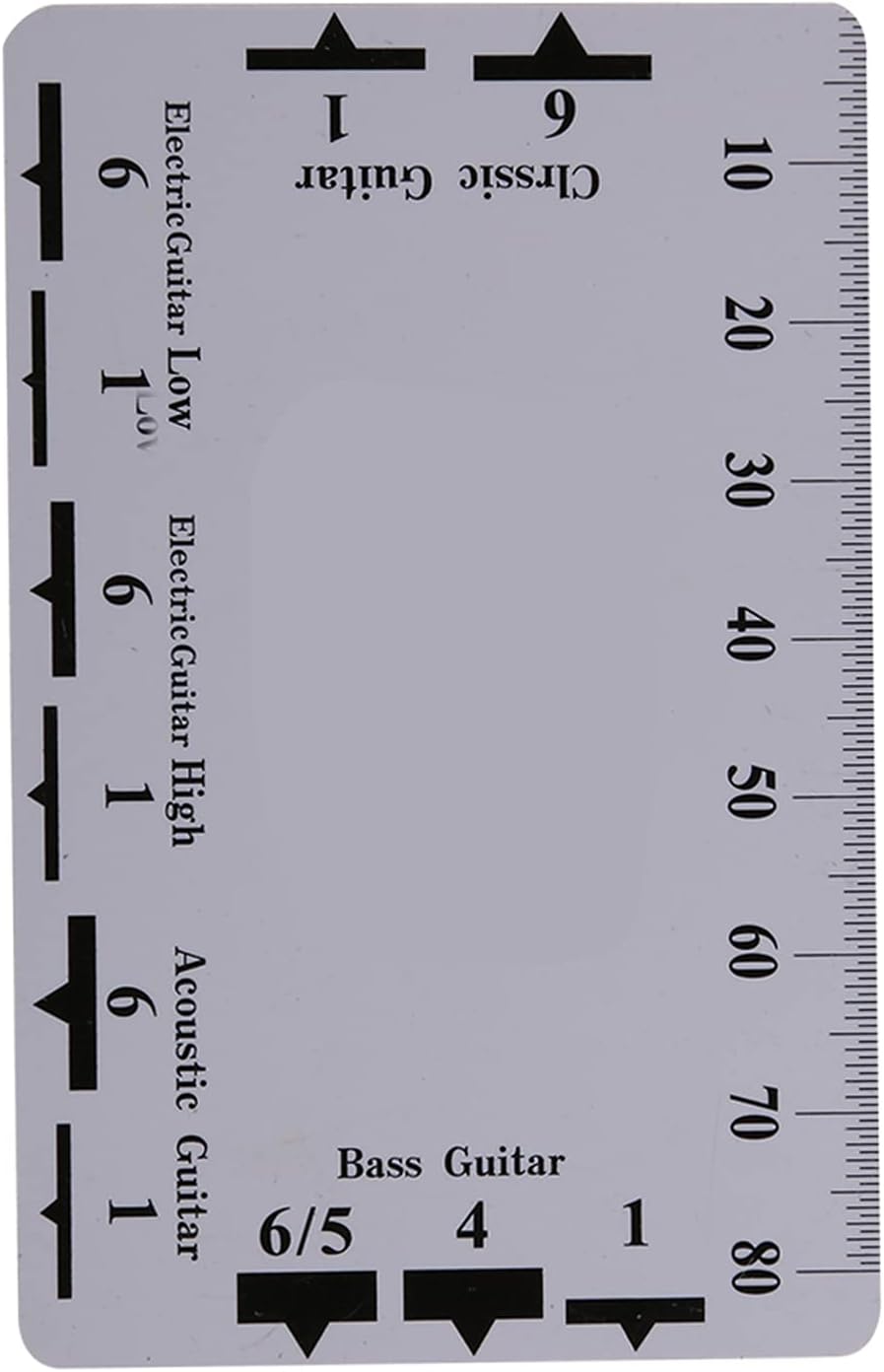 String Action Gauge Ruler, 2Pcs Multi Function Measuring Tool, Practical Instrument Accessory for Guitar Bass Luthier Setup and Height Measurement