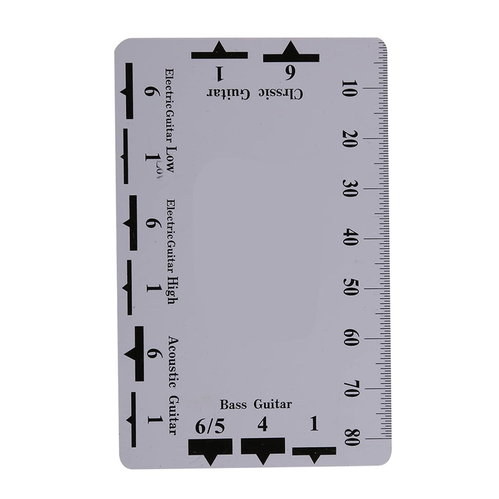2Pcs Guitar String Height Gauge,Guitar Action Gauge with Fraction,Decimal,Metric Conversion Chart on Back,Accurate Scale to Measure String Height,Bridge Saddle Height