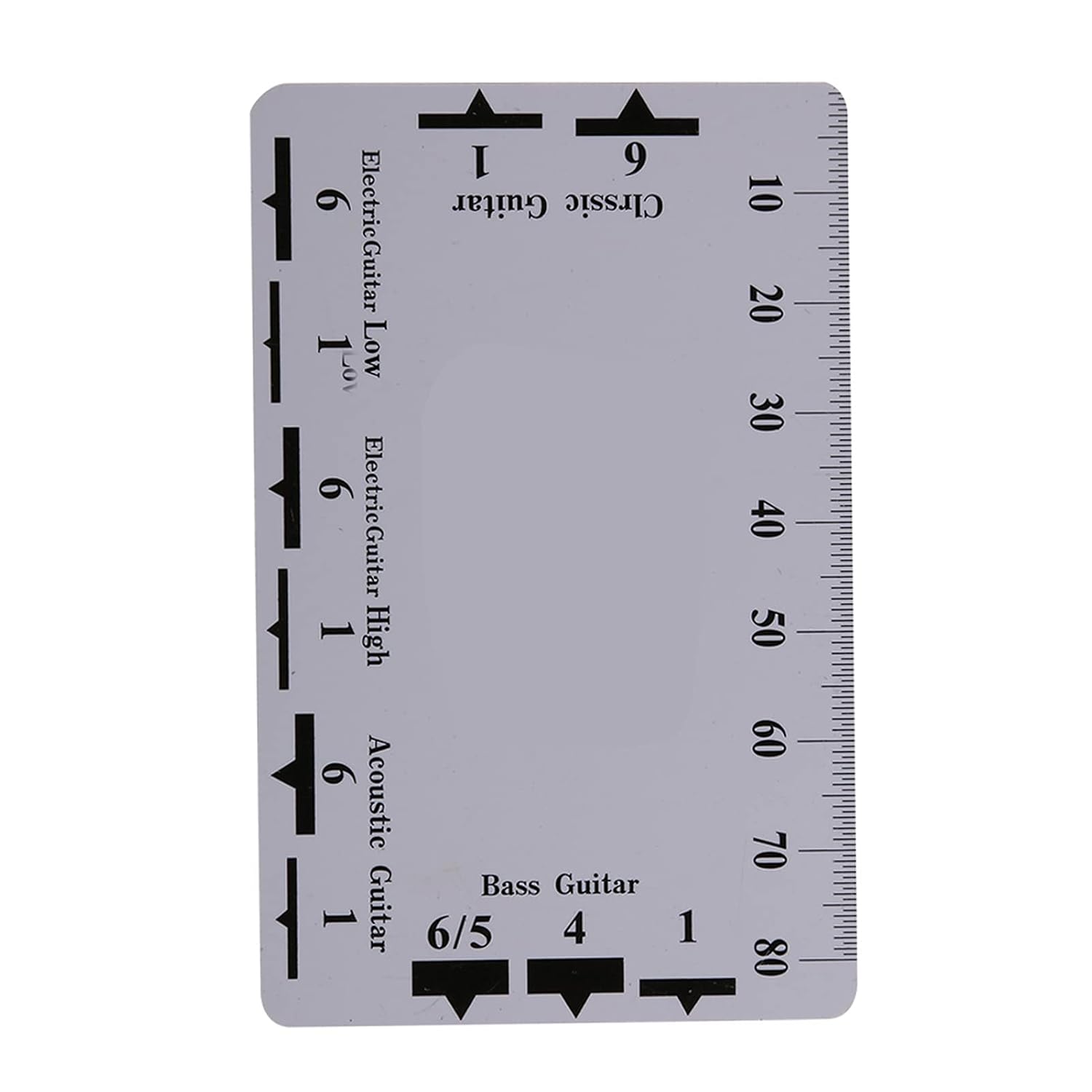 2Pcs Guitar String Height Gauge,Guitar Action Gauge with Fraction,Decimal,Metric Conversion Chart on Back,Accurate Scale to Measure String Height,Bridge Saddle Height