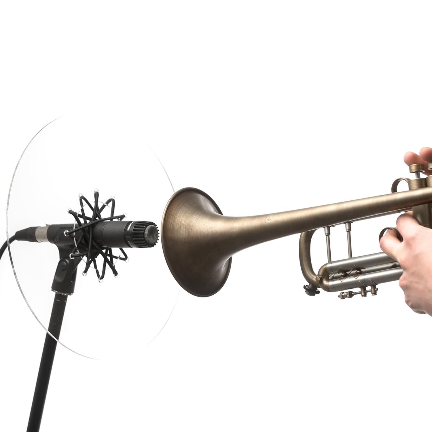 Deflector for Trumpet by KGU Music. Trumpet sound reflector, trumpet mirror, acrylic deflector, acoustic shield for redirecting sound (Trumpet, clear)