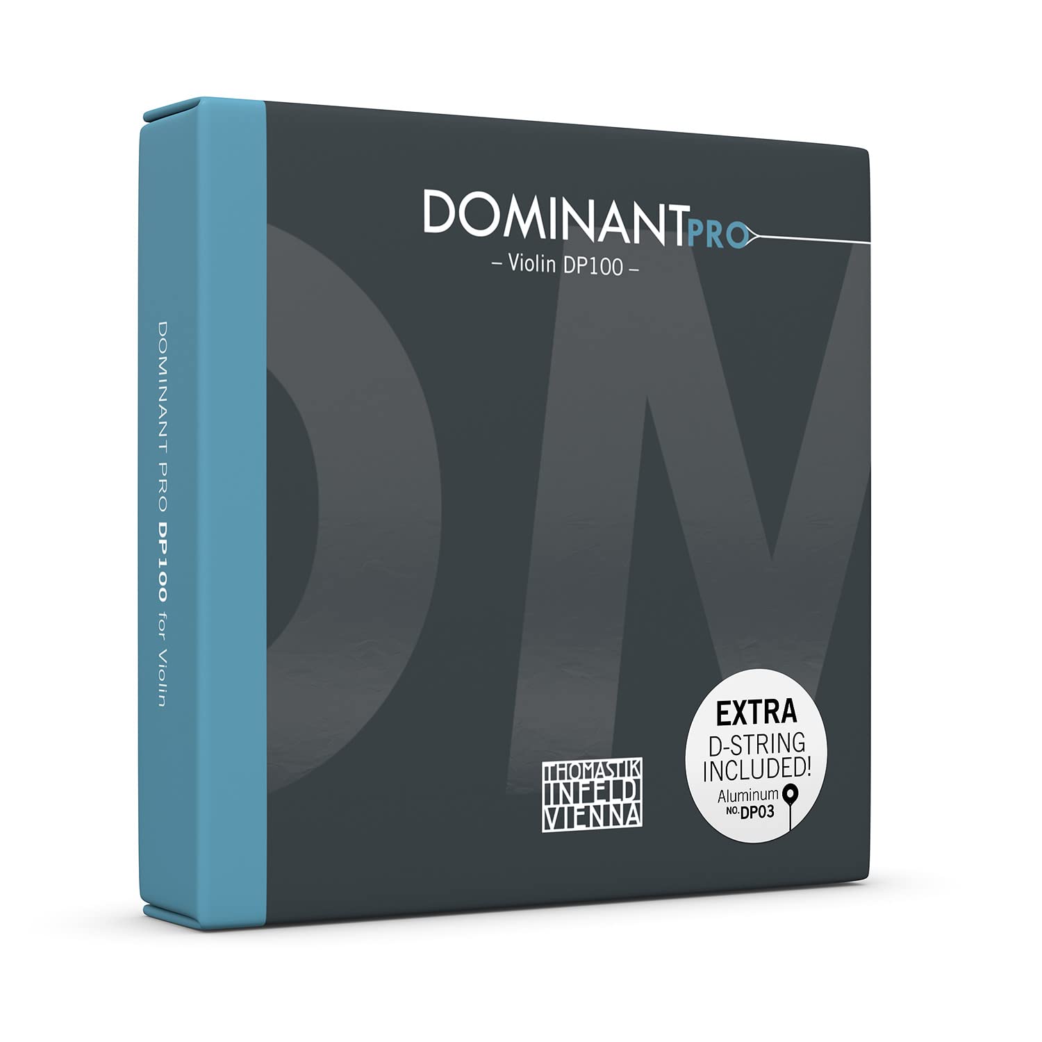 Thomastik-Infeld Dominant Pro Violin Strings DP100, 4/4 Synthetic Core Set for Advanced Violinists - Tin-Plated E, Aluminum A, Silver D&G - Powerful, Balanced with Broad Sound Colors - Made in Vienna
