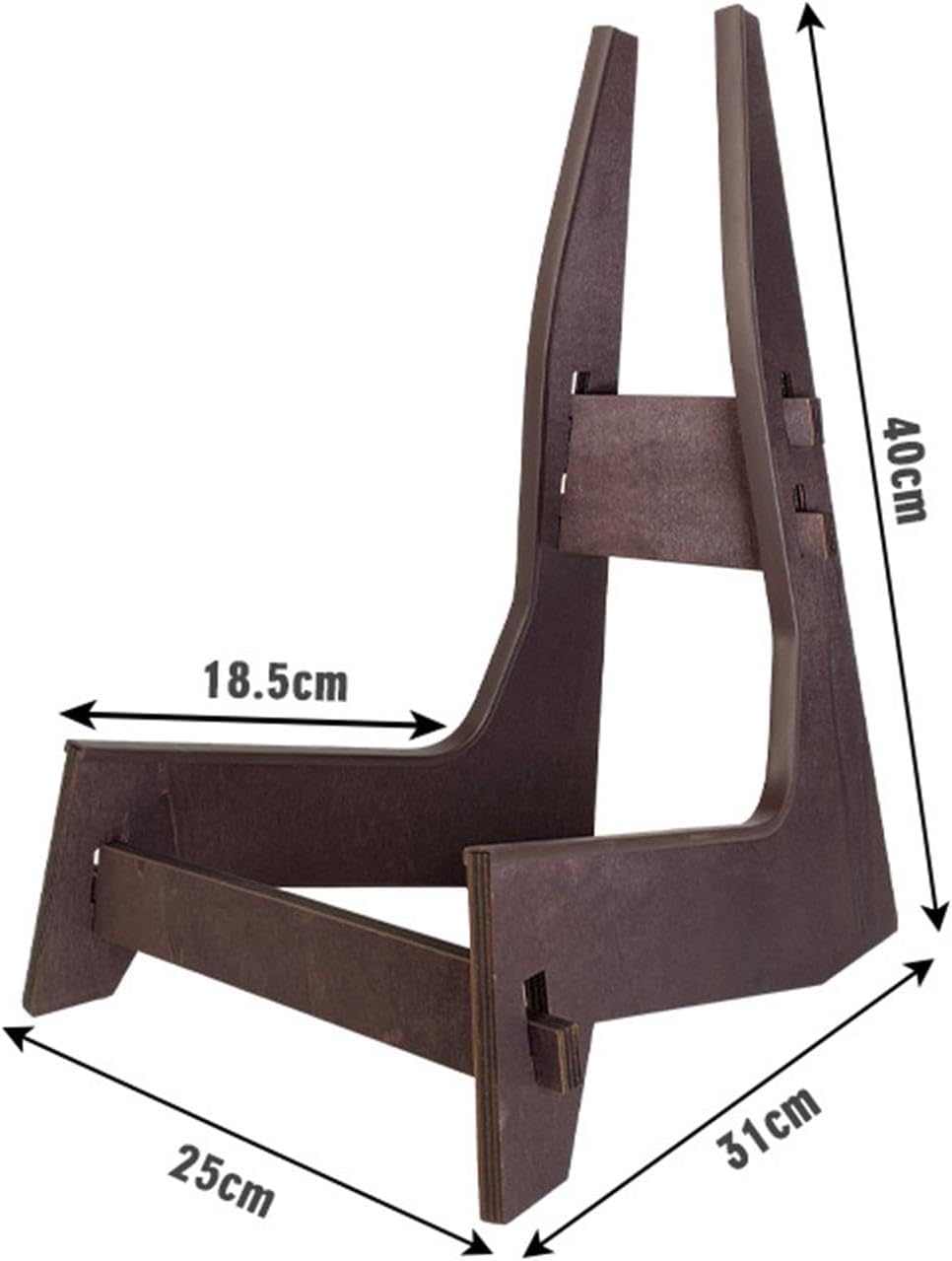 Wooden Cello Stand Holder, Portable Floor Stand for 1/8-4/4 Cellos, Electric Bass, Guitars and Violins, Lightweight Detachable Design
