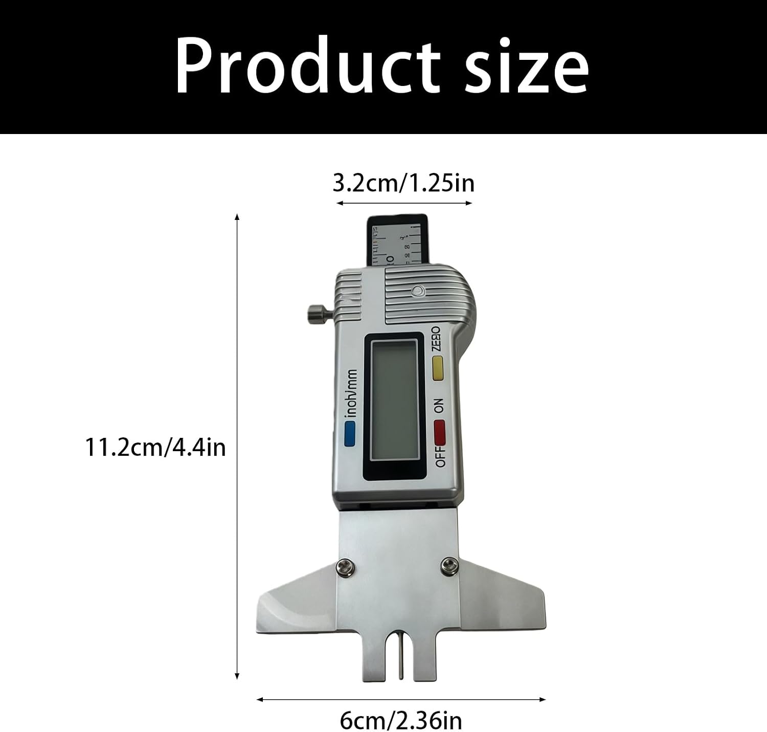Digital Guitar String Action Gauge, Precision Height Ruler, Compatible with Acoustic Electric and Classical Guitars, Instrument Maintenance Equipment