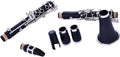 TSTS Standard Bakelite Clarinet Black Tube Bakelite B-Flat 17-Key Nickel-Plated Keys with Beautiful Sound Quality Clarinet for Beginner