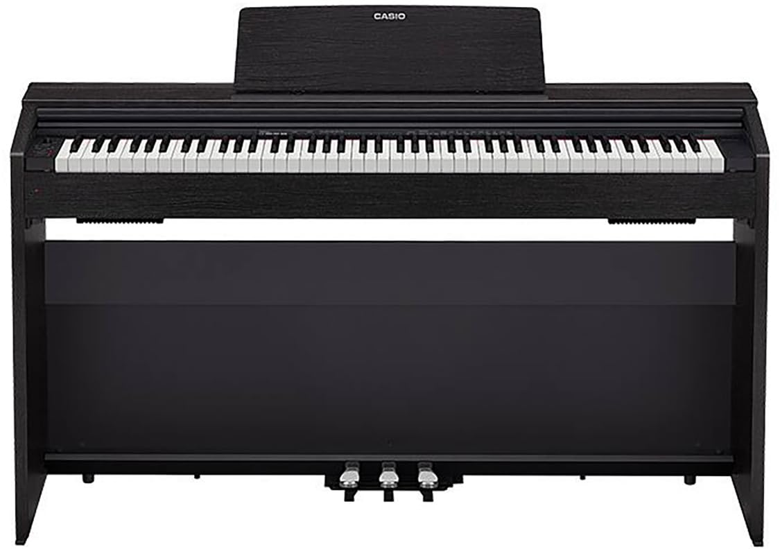 Casio PX-870 Privia Digital Piano - Black Bundle with Furniture Bench, Headphones, Instructional Book, Online Lessons, Instructional DVD, and Austin Bazaar Polishing Cloth