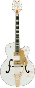 Gretsch G6136T-MGC Michael Guy Chislett Signature Falcon with Bigsby Electric Guitar - Vintage White with Ebony Fingerbo | Fully Hollow Sitka Spruce Top with Laminated Maple Body, Tv Jones Pickups, Ebony Fingerboard, Bigsby B6gp, Hardshell Case