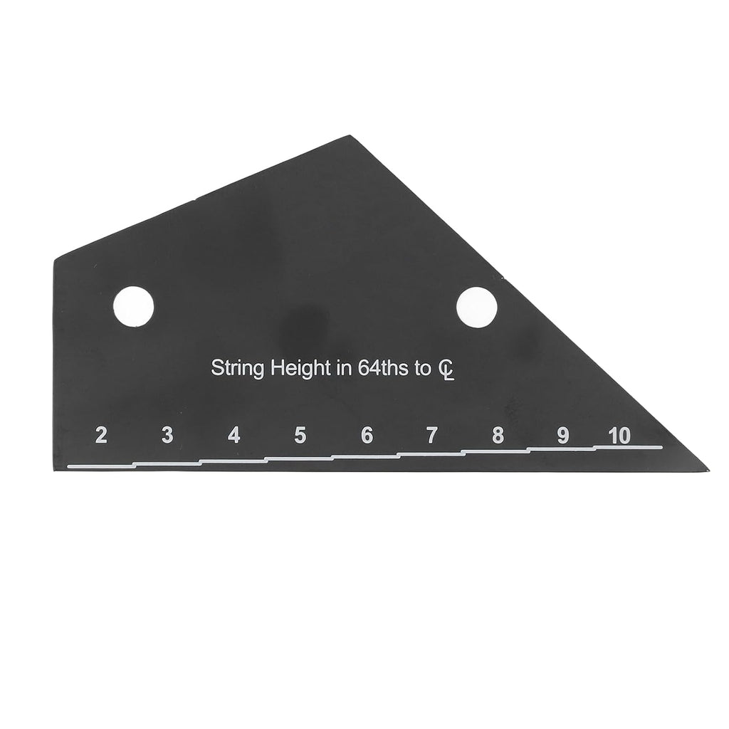 Kadimendium String Action Gauge Tool Versatile Black Stainless Steel Ruler for Home Studio and Performance Use