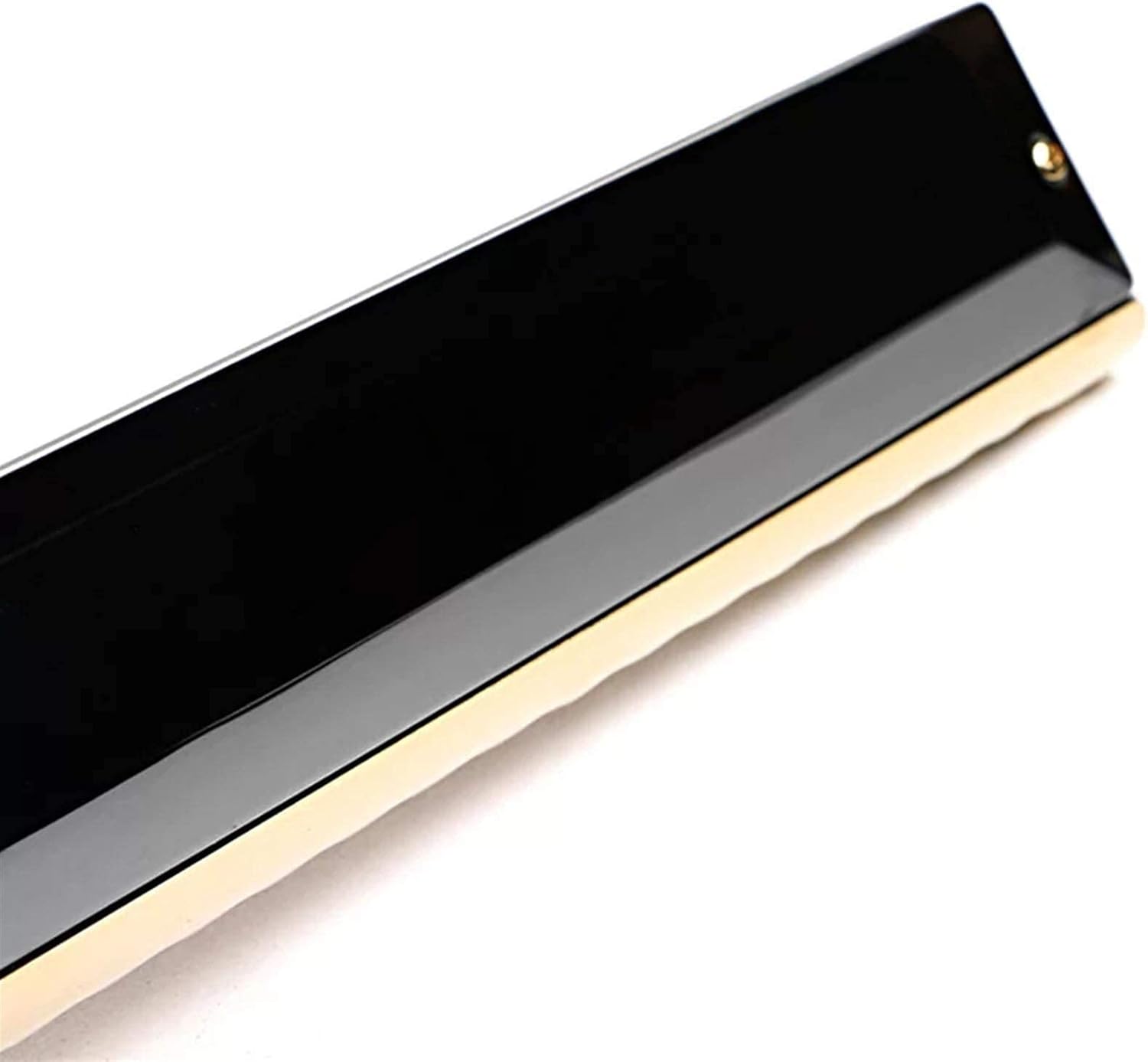 Harmonica Harmonica 16 Hole 64 Tone Mouth Organ Key of C Professional Musical Instruments (Gold)