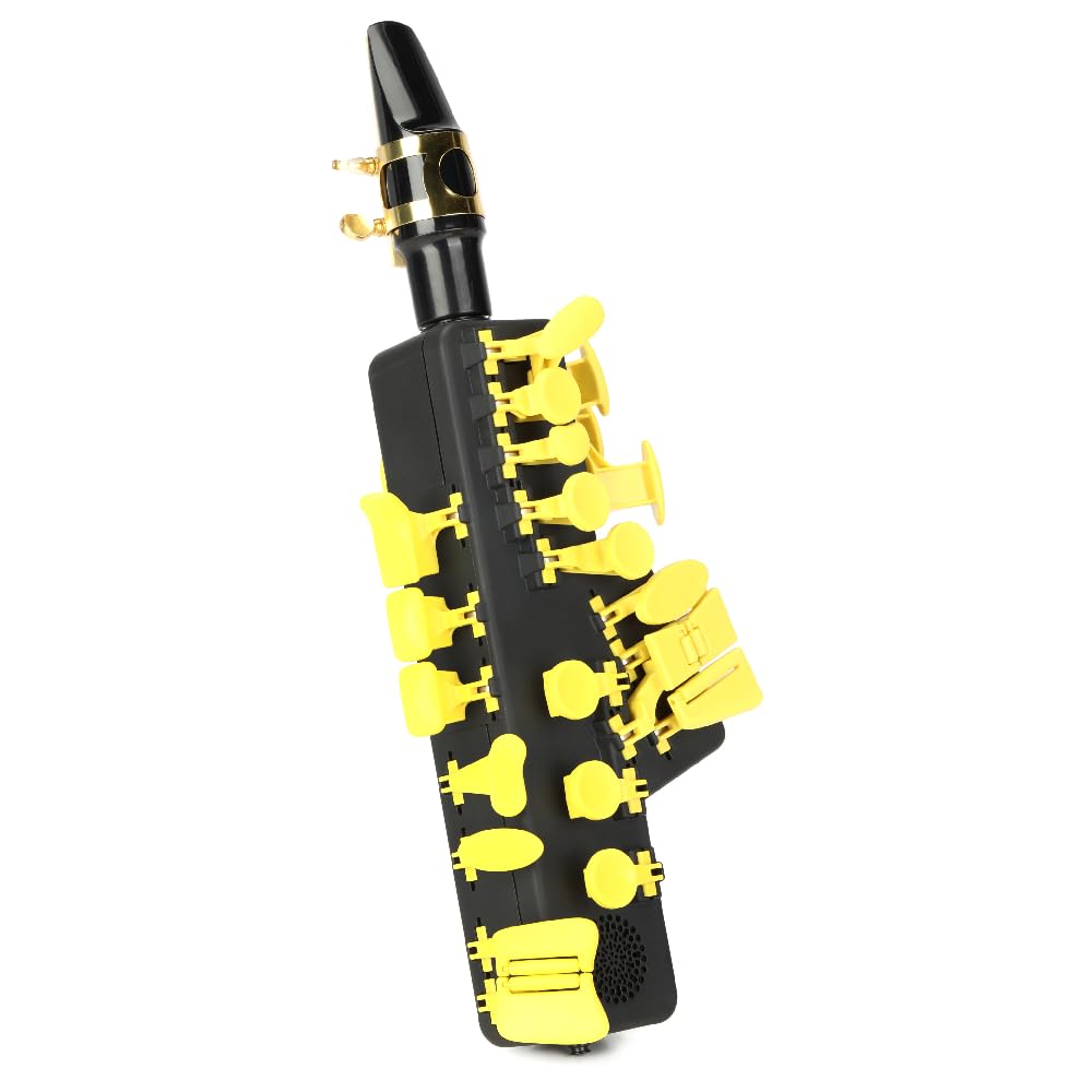 Travel Sax 2 (Black) – Compact Digital Saxophone for Silent Practice Anywhere | Lightweight Electronic Sax with Real Alto Mouthpiece, Built-in Speaker, Bluetooth MIDI/Audio, USB-C, 70+ Internal