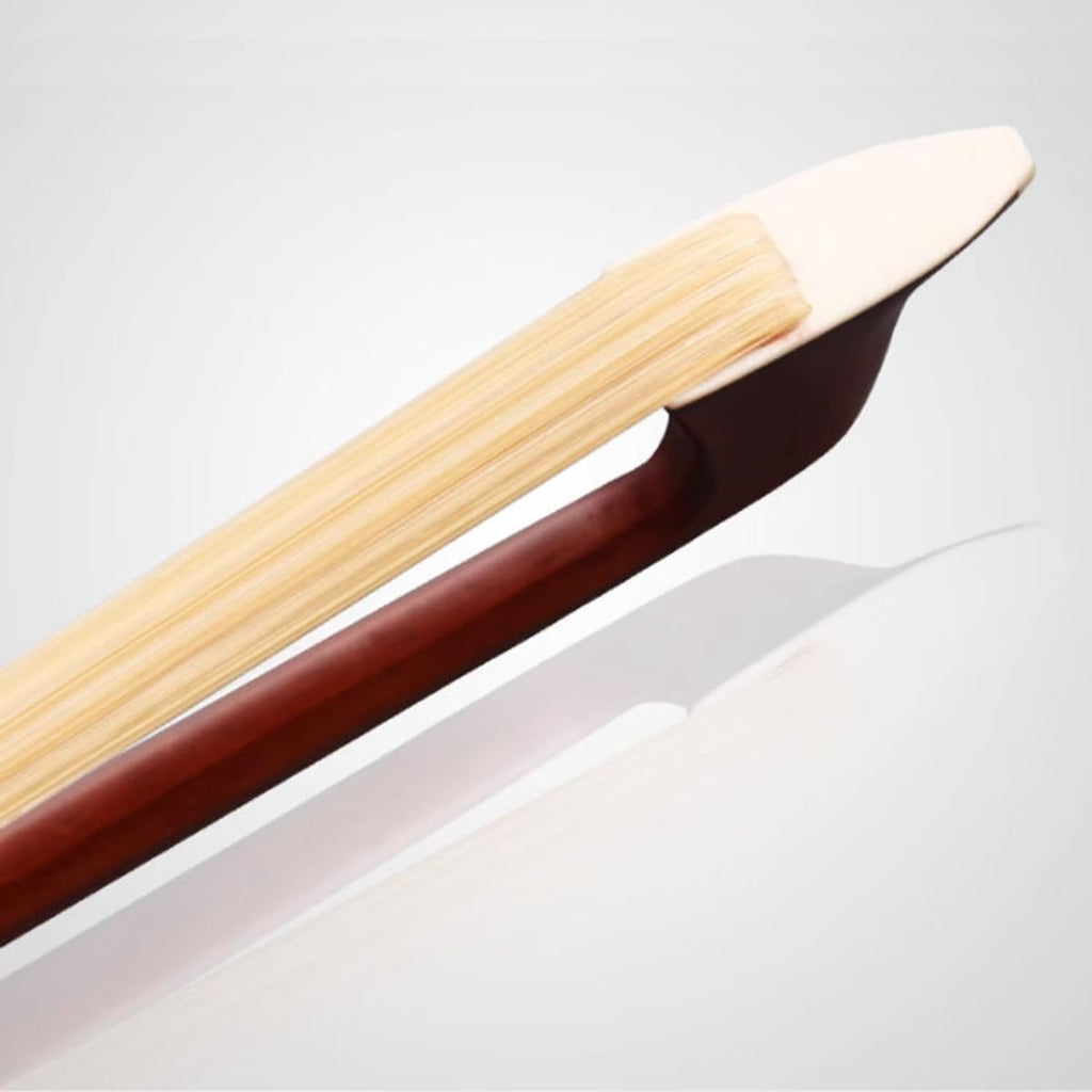 AMZZ Professional 1/2 Violin Bow – Brazilwood, Ebony Frog, White Horsehair, Handmade & Balanced for Students & Advanced Players