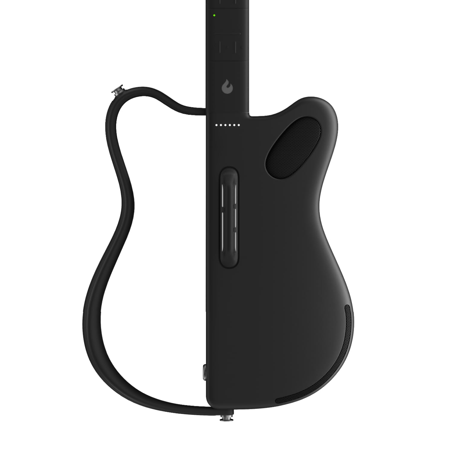 LAVA GENIE Stringless Smart Guitar, No Strings Attached, Hundreds of Instrument Presets, Onboard Speaker, Foldable, Detachable, White, 30.5 inch.