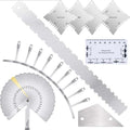 17Pcs Guitar Luthier Setup Tool Kit, String Action Ruler, Feeler Gauge(32 Blades), T-Shape Gauge for Guitar & Bass