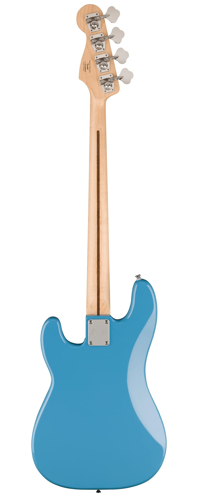 Fender Squier Sonic Precision Bass Guitar - California Blue Bundle with Amplifier, Cable, Tuner, Strap, and Austin Bazaar Instructional DVD