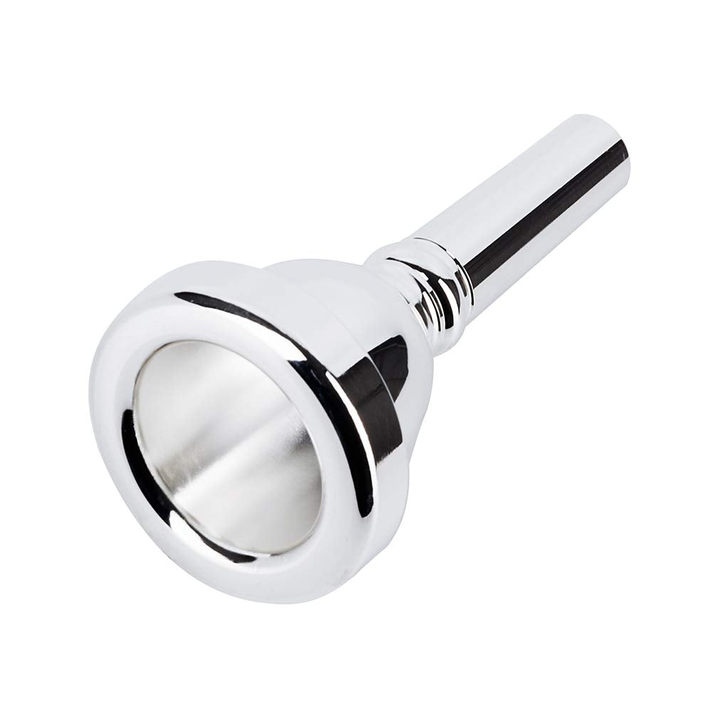 EASTROCK Trombone Mouthpiece,Silver Plated Trombone Mouthpiece Large Shank 4AL, Trombone Instrument Accessories Vacuum Packed