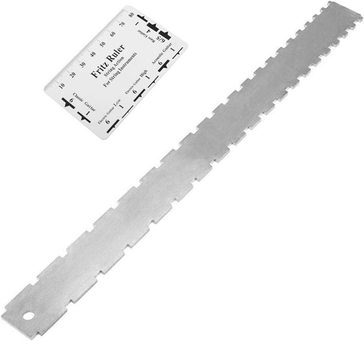 Precisions String Action Ruler Multifunctional String Ruler For Guitar And Bass With Easy To Read Conversion Chart Gauge
