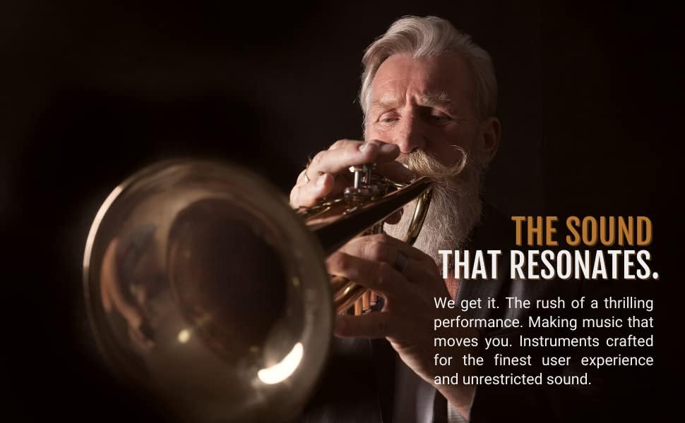 Trumpet Herche Superior Bb Trumpet M1 | Professional Instruments for all levels | MONEL VALVES | Rosebrass/Nickel-Silver/Gold | Solid Feel and Sound