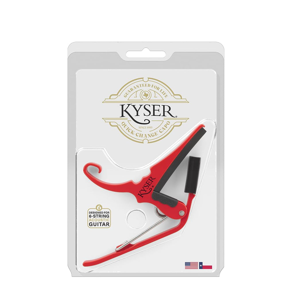 Kyser Quick-Change Guitar Capo for 6-string acoustic guitars, Black, KG6BA