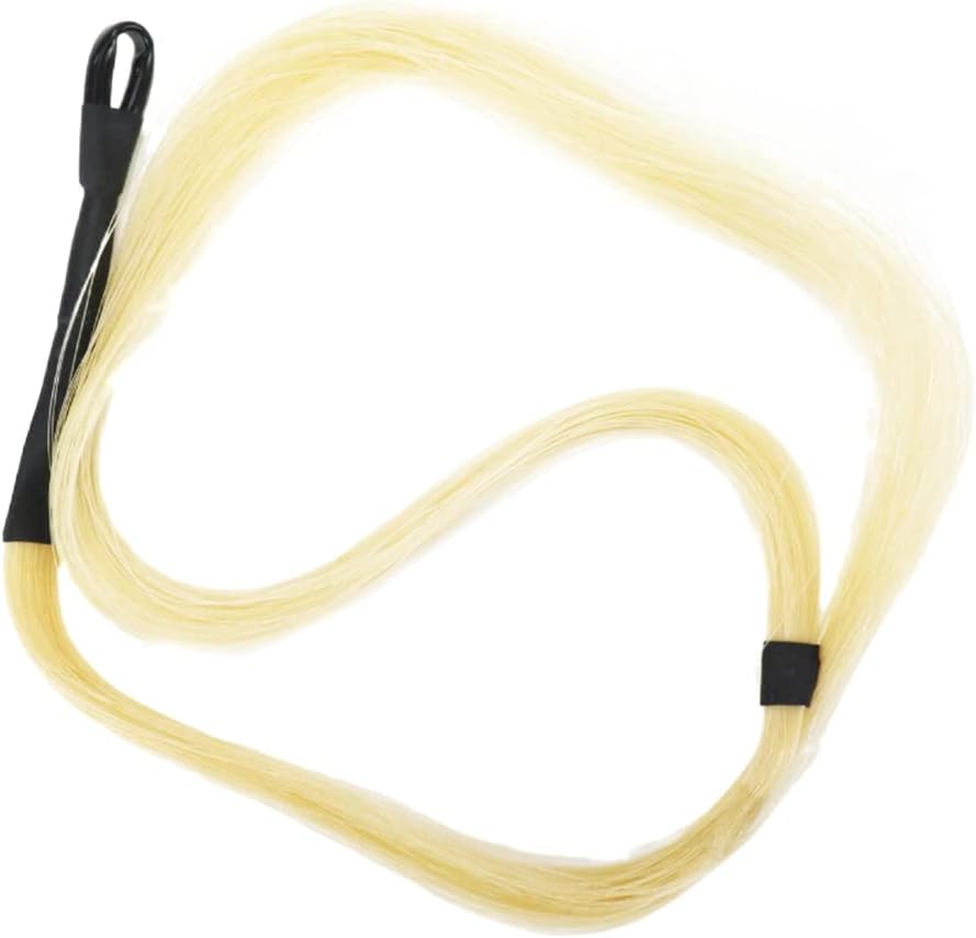 2.6Ft Length Natural Horsetail Bow Replacement Hair for Violin Viola Cello Chinese Erhu or Other Stringed Instruments
