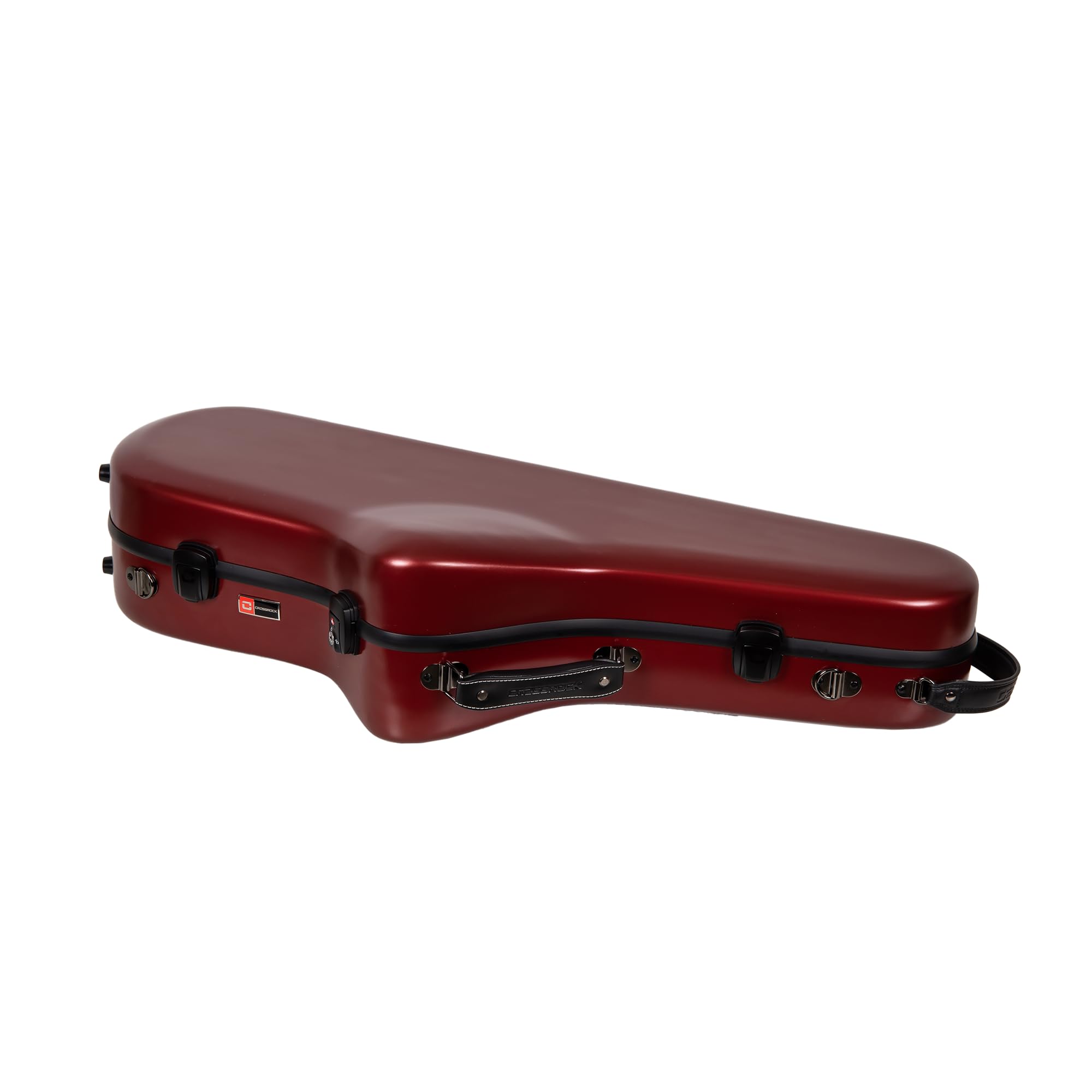 Crossrock Low A Baritone Saxophone Case with Wheels | Polycarbonate Hard Shell, TSA Lock, Anti-Scratch Finish, Neck & Mouthpiece Storage–Black (CRF4050BSBK)