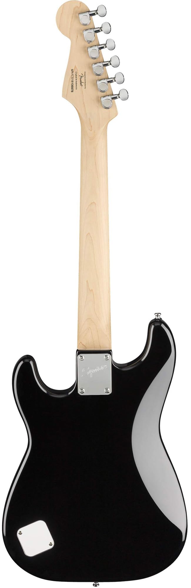 Squier Mini Stratocaster Electric Guitar, with 2-Year Warranty, Black, Laurel Fingerboard