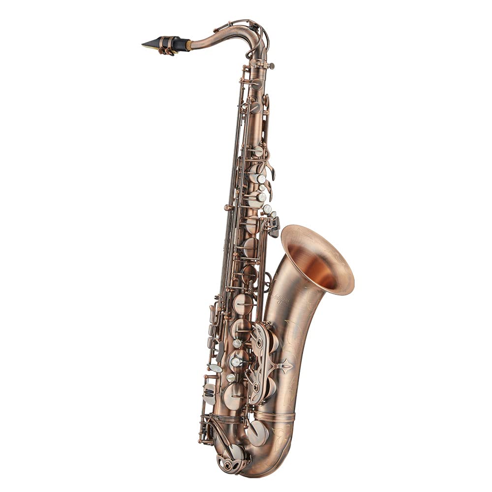 Antigua Winds PowerBell Professional Bb Tenor Saxophone(Yellow brass with lacquered finish/enlarged bell/new neck design/ergonomic design/hand engraving/ABS case)/WRTS4248LQ