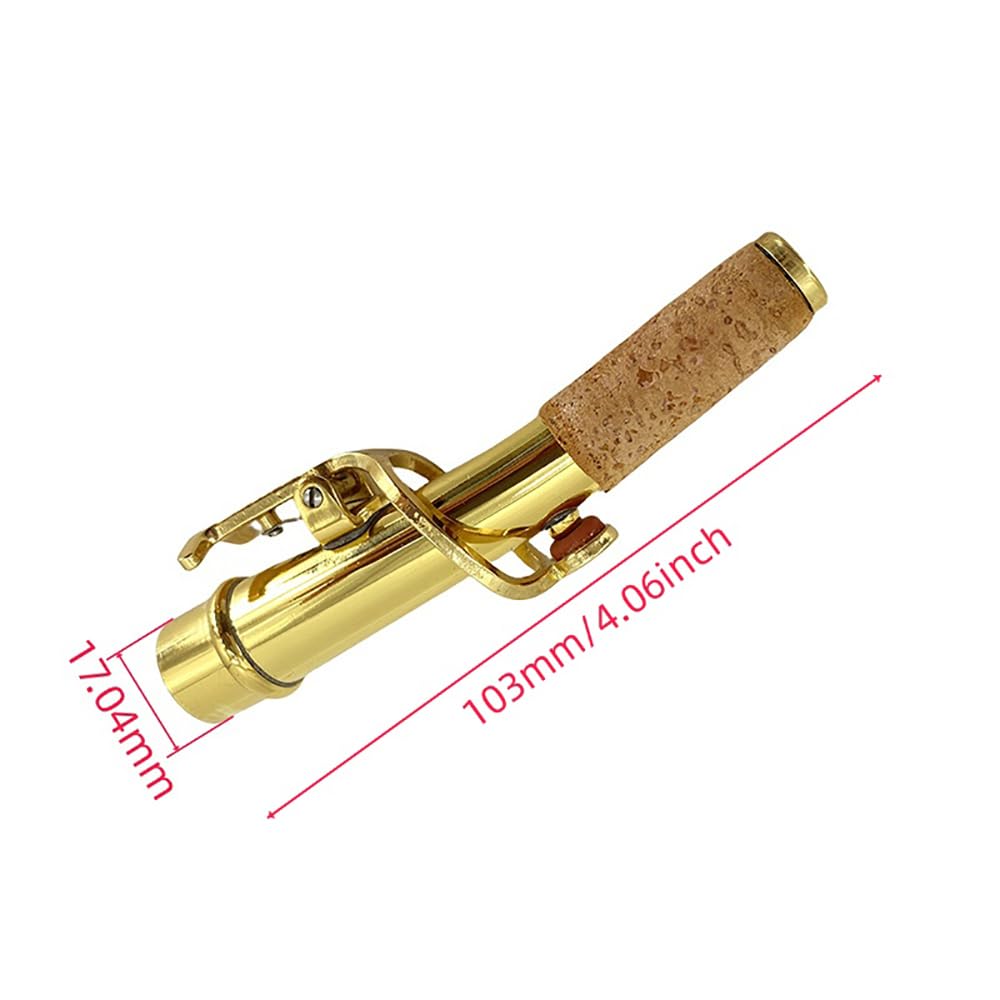 Bb Straight Soprano Saxophone Gold Lacquer Brass with Exquisite Carving and Shell Keys Full Set Includes Hard Case Mouthpiece Reeds Gloves for Students
