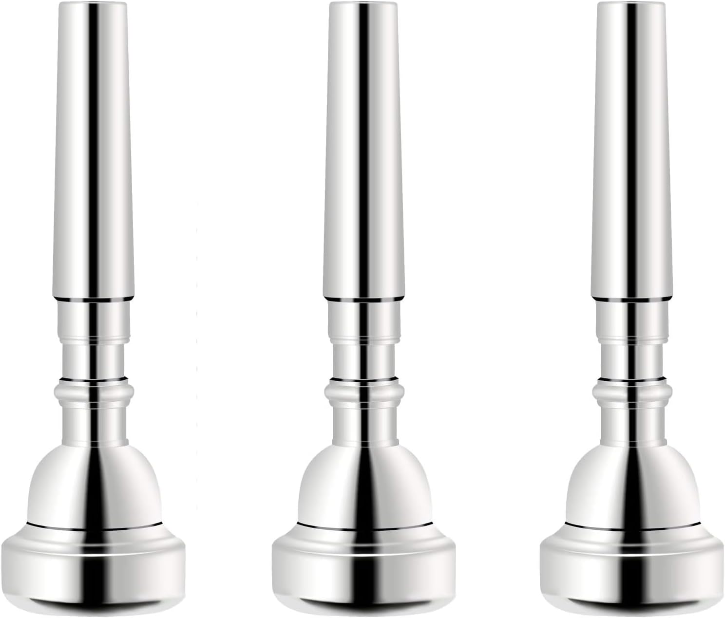 EastRock 3C 5C 7C Set Trumpet Mouthpiece Silver Plated Bb Trompeta Mouthpiece Trumpet Instrument Accessories Vacuum Packed